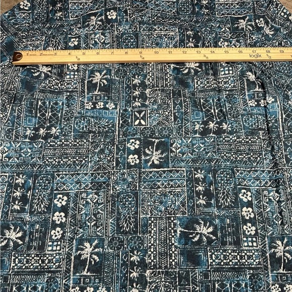 Haggar Hawaiian All Over Print Button Shirt AOP Mens XL Palm Tree Short Sleeve - Picture 9 of 11